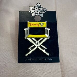 Universal Studios Krusty Director's Chair Pin Limited Edition